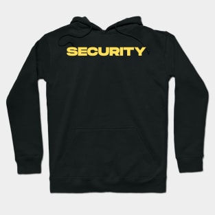 Security in Yellow Lettering Hoodie